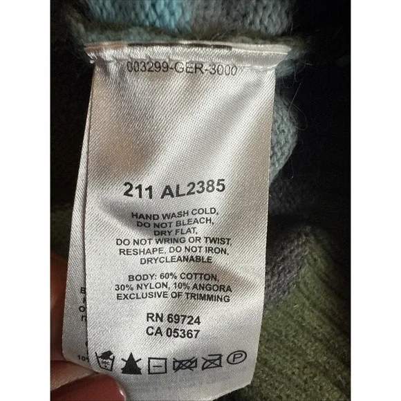 Columbia Womens Small Sweater Striped Crew Neck Angora Blend Gorpcore Hiking - Picture 6 of 8